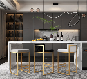 <span class=keywords><strong>Tabouret</strong></span> <span class=keywords><strong>de</strong></span> <span class=keywords><strong>bar</strong></span> moderne en fer, simple, nordique, doré, luxe léger, personnalisable, <span class=keywords><strong>avec</strong></span> dossier et sans accoudoirs, pour <span class=keywords><strong>bar</strong></span> à domicile - Product Image 5