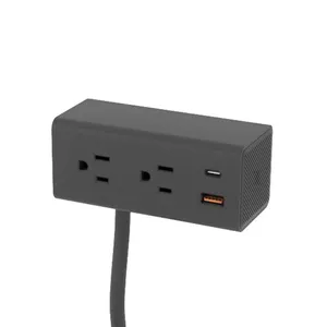 Vente en gros de prises de multiprise montées sur chaise avec 1 usb-a, 1 USB-C,2 prises ca