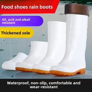 Botas de Seguridad Sanitarias Blancas de Caña Alta para Fábrica de Alimentos, Impermeables, Ligeras, con Forro de Malla, para Hombre - Product Image 2