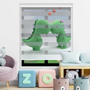 غرفة معيشة الأطفال طباعة رقمية نهارية وليلية قوس قزح شفاف قماش لتظليل النوافذ - Product Image 5