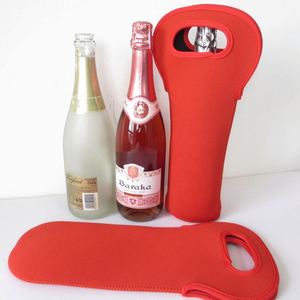 Custom Logo Sublimation Print Neoprene Cooler Bag Sleeve Holder Portable 750ml Single or Double Insulated Wine <b>Bottle</b> Cover - Product Image 4