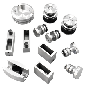 <span class=keywords><strong>Kit</strong></span> de quincaillerie pour porte coulissante en verre pour accessoires de salle de bain, système de porte coulissante en verre - Product Image 2