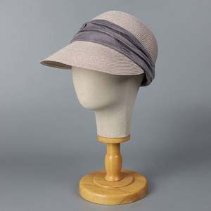 Gorra de Béisbol Retro Primavera-Verano 2025, para Mujer, con Visera Ancha, Diseño de Tela Combinada, Protección Solar - Product Image 1