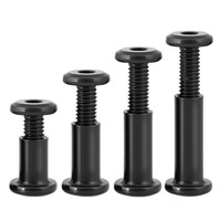 Vis à tête hexagonale chanfreinée en acier inoxydable 304 noir M2-M8, écrous et rivets à joint de bout, fixations