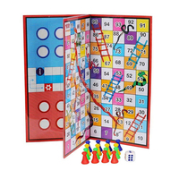 Jeu de société Ludo portable de haute qualité en carton laminé PVC pour le plaisir familial, jeu de table intérieur et de voyage, jeu classique