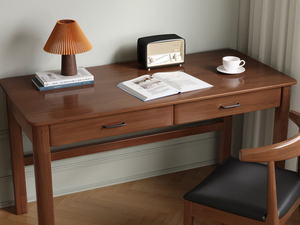 Diseño de computadora plana para el hogar de nogal para uso en la oficina para estaciones de trabajo Escritorio de estudio de madera maciza - Product Image 4