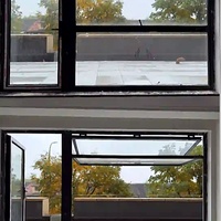 Ventana Vertical Plegable de Poliuretano Reforzado con Fibra de Vidrio, Doble Acristalamiento, Insonorizada, FRP PU, para Cafetería o Balcón