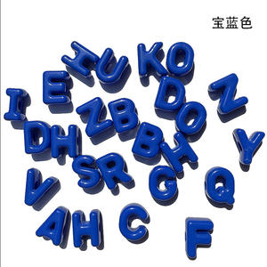 450gram tıknaz çok renkli katı yuvarlak alfabe akrilik plastik boncuk DIY telefon kayışı yapımı için - Product Image 2