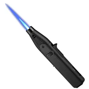 Mini Navulbare Pen Aansteker Verstelbare Jet Vlam Butaan Zaklamp Aansteker Voor Bbq Keuken
