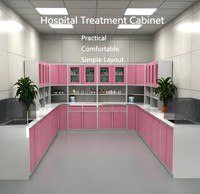 Armoire de traitement médical en acier inoxydable avec évier, armoire de rangement sur mesure, mobilier de laboratoire