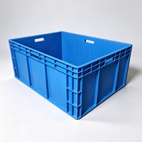 Grande caisse en plastique longue et empilable pour poissons, fruits de mer, agriculture, avec poignée, pour la logistique industrielle, conforme aux normes européennes