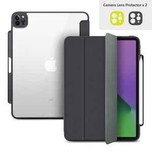 2024 étui <span class=keywords><strong>iPad</strong></span> avec porte-crayon étui en cuir magnétique de luxe avec protecteur de caméra pour <span class=keywords><strong>iPad</strong></span> Air 4 5 Pro <span class=keywords><strong>Smart</strong></span> <span class=keywords><strong>cover</strong></span> - Product Image 1