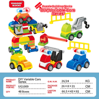 Venta al por Mayor de 78 Piezas de Bloques de Construcción Grandes, Serie de Autos Variables DIY, Juguete Educativo, Suministro a Granel de Fábrica, Regalo para Niños y Bebés