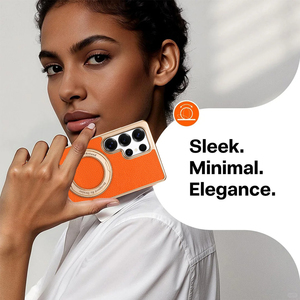 Étui de téléphone de luxe en cuir PU avec texture litchi électroplaquée et support rotatif, compatible avec S26/S25/S24/S23 - Product Image 5