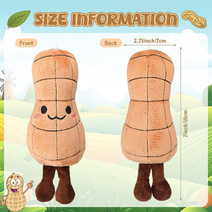 ตุ๊กตาถั่วลิสงยิ้มแย้ม 8702 น่ารัก นุ่มมาก เหมือนจริง ของเล่นตุ๊กตาอาหารน่ารัก ของตกแต่งรูปถั่วลิสง ของขวัญสำหรับเด็กและผู้ใหญ่ - Product Image 2