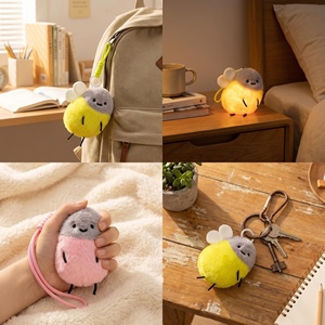 Veilleuse LED Ambiante Tactile Douce en Forme de <span class=keywords><strong>Luciole</strong></span>, Mignonne et Moelleuse, pour Décoration de Chambre d'Enfant, Vente en Gros de Jouets - Product Image 4