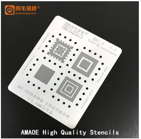 Amaoe MAC 1-9 for MACBOOK MAC Pro A2159 A1706 A1707 A1534 Power USB Charging IC CPU/RAM SSD DDR WIFI A1989 A1932 BGA Reballing S