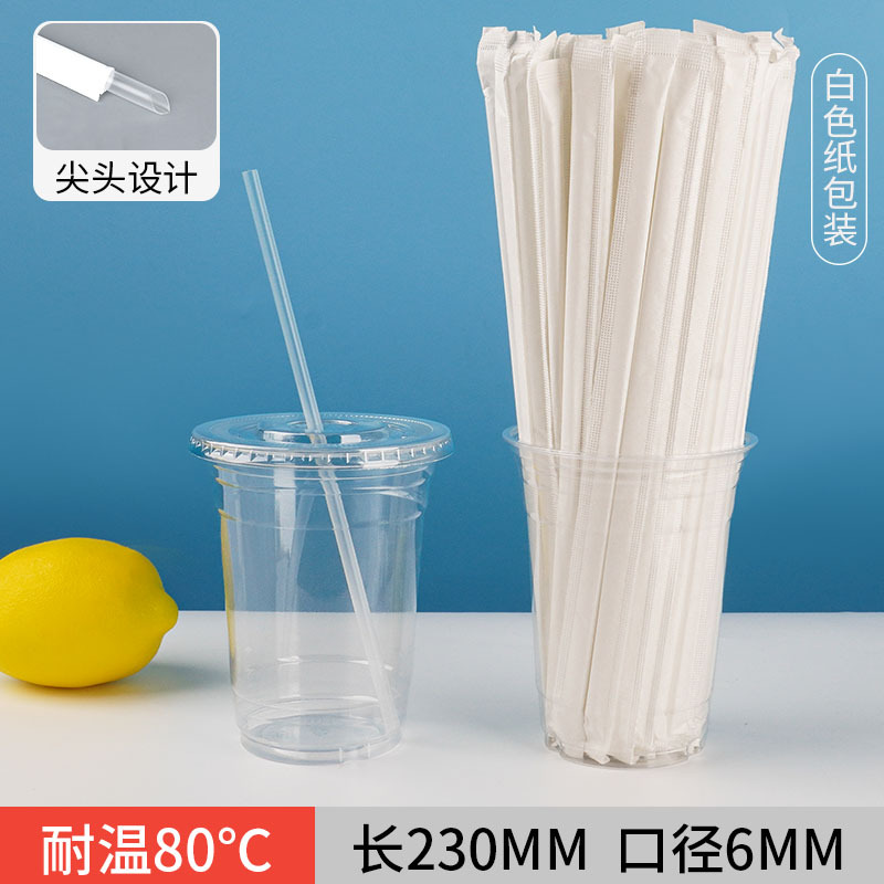 6x230mm transparent paper wrapped with pointed tip
