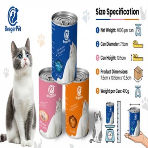 Comida Húmeda para Gatos, Comida Enlatada para Mascotas, Varios Sabores, Etiqueta con Logotipo Personalizado, Comida Enlatada para Gatos de 400 g - Product Image 3