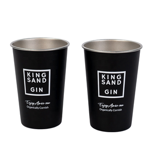 Gobelets à bière empilables en acier inoxydable de 350 ml avec logo personnalisé, réutilisables pour <span class=keywords><strong>bar</strong></span>, restaurant, usage domestique, cadeaux, vente en gros - Product Image 1
