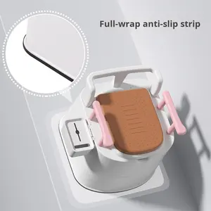 高齢者や妊娠中の女性に最適なプラスチック素材で作られたモダンなポータブル便座とボウルで臭いを防ぐ - Product Image 4