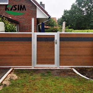 โพสต์อลูมิเนียมกับประตู Wpc รั้วไม้พลาสติกคอมโพสิตแผงรั้ว - Product Image 5