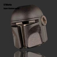 Mandalorian Titanlegierung CNC-gefräste Star Wars Messer-Anhänger-Perlen mit Broaching-Armband- und Halsketten-Verbindern