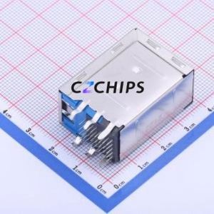 ABA-USB-094-K01 USB Connector Bent Lead Through Hole Connector Type-A Female Right Angle Insert 9Px4 - Product Image 2