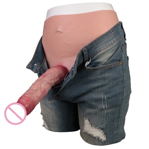 Hollow Cock Sleeves Lengthen Sleeve Pants 100% Waterproof Men Silicone Strap on <b>Dildo</b> Panties for Man Sex Toys for Woman Gay - Product Image 4