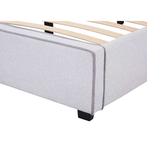 Couvre-chef en tissu <span class=keywords><strong>gris</strong></span> clair, mobilier de chambre à coucher de luxe de haute qualité, <span class=keywords><strong>lit</strong></span> double moderne dernière mode - Product Image 4