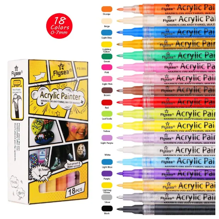 12 /15/// 24 Farben Acrylfarben stifte für Felsmalerei Adult Color ing Art Marker für Kinder Geschenk