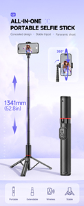 Nuevo Soporte Oculto Todo en Uno C21 de 1341 mm, Aleación de Aluminio, Transmisión en Vivo, Trípode de 52.8 Pulgadas, Palo Selfie con Puerto de Expansión para Zapata Fría - Product Image 2