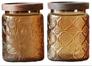 Yolowe Trang Trí Dễ Thương Nhà 700Ml Cổ Điển Lọ Thủy Tinh Với Keo Nắp Kín Nhà Bếp Lưu Trữ <span class=keywords><strong>Container</strong></span> Cho Đường Thực Phẩm Lưu Trữ - Product Image 2