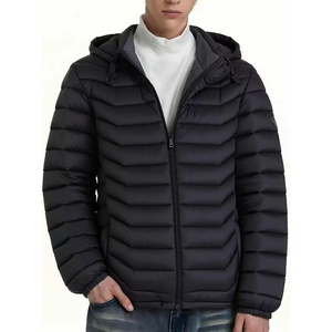 Veste matelassée légère à capuche pour <span class=keywords><strong>homme</strong></span> sur mesure, manteau d'hiver en gros, vêtement d'extérieur, manteau en duvet OEM, directement de l'usine - Product Image 2