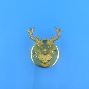 Zinc Alloy Deer Head <b>Cabinet</b> Handle Gold <b>Rustic</b> Furniture Hardware Accessory - Product Image 1