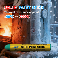 Sipa SD009 OEM Personnalisé Vente en Gros Peinture Solide Permanente Imperméable à Base d'Huile Haute Température pour Marquage Industriel 12 Couleurs