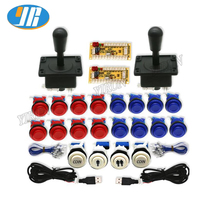 2-Player Arcade amerikan Joystick kiti PC ahududu Pi için renkli düğmeler ile Retro pasta Video oyunu MAME için Jamma ev makinesi