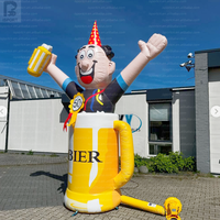 Modèle publicitaire gonflable géant personnalisé de 3m, type poupée Abraham néerlandaise ou homme baril de bière, pour anniversaires, fêtes, festivals et événements de rue