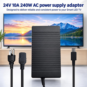 Cargador de TV de 240W, adaptador de corriente de 24V 10A, adaptador de CA para TV Sony, cargador compatible con TV LED LCD, cable de alimentación con enchufe cuadrado. - Product Image 1