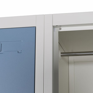 Armoire en acier avec serrure à clé, rangement en métal, 2 niveaux, simple, 1 porte, casier - Product Image 5