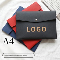 Carpeta de Piel con Cierre de Broche para Regalo, Negocios, Oficina, Almacenamiento, Organizador/Planificador Impermeable de PU, Carpeta para Documentos A4