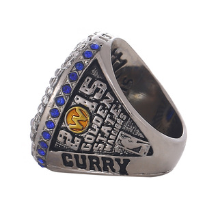 Bague de championnat des <span class=keywords><strong>Golden</strong></span> State <span class=keywords><strong>Warriors</strong></span> 2015 en argent, cadeau commémoratif pour les fans de Curry, bague pour homme en alliage d'acier de haute qualité, sport - Product Image 3
