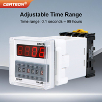 DH48S Relais de Temps Numérique Temporisateur Cyclique 2NO 2NC AC220V 24V Réglable Éclairage Industriel