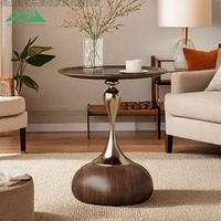 Table basse ronde de forme unique avec plateau supérieur, mobilier de salon moderne et luxueux Wayon