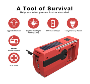 multifonction d'urgence solaire <span class=keywords><strong>à</strong></span> <span class=keywords><strong>manivelle</strong></span> avec <span class=keywords><strong>lampe</strong></span> <span class=keywords><strong>de</strong></span> <span class=keywords><strong>poche</strong></span> <span class=keywords><strong>lampe</strong></span> <span class=keywords><strong>de</strong></span> lecture et chargeur <span class=keywords><strong>de</strong></span> téléphone portable 2000 mah - Product Image 6