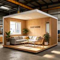 Maison préfabriquée extensible de 20 pieds avec un intérieur de salon moderne
