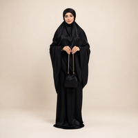 Ensemble de prière Poncho Telekung pour femmes, vêtements islamiques modestes