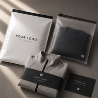Sobres de Poliéster Impresos Personalizados en Negro Mate de Lujo, Bolsas de Embalaje Premium para Ropa de Boutique, para Envíos de Marcas de Moda en Comercio Electrónico