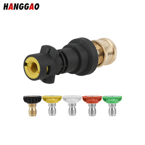 Juego de Boquillas Adaptadoras para Lavadora a Presión Hanggao, Conector de Latón y Nylon Multicolor para Máquina de Limpieza y Lavado de Autos - Product Image 1