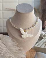 Fine New Trendy En Acier Inoxydable Soleil Pendentif Irrégulier Blanc Cristal Collier Étanche À La Mode Bijoux pour Cadeaux